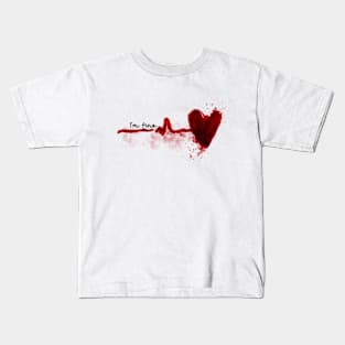 i'm fine heartbeat Kids T-Shirt